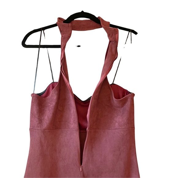 Fashion Nova Women's Sleeveless Suede Dress Size XL in Burgundy Color - Picture 5 of 11